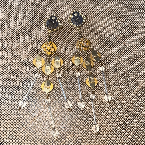 Long Chandelier Clip on Earrings - Picture 11 of 12